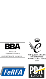 Logos : The British Board of Agr�ment website, Queen's Awards for Enterprise: International Trade 2007, FeRFA - The Resin Flooring Association, PDA Europe - The Polyurea Development Association Europe